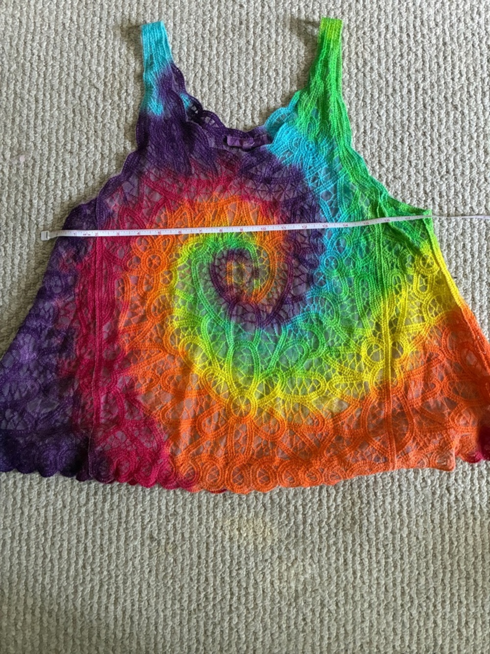 Preloved tye dye lace tank